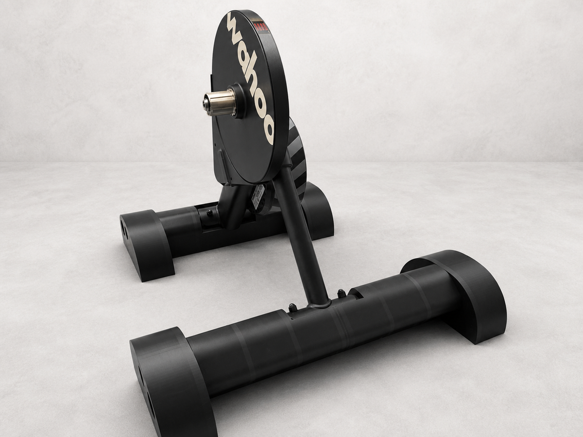 Wahoo KICKR CORE (v1) with ROCKERON ULTRA modules and front support in a studio